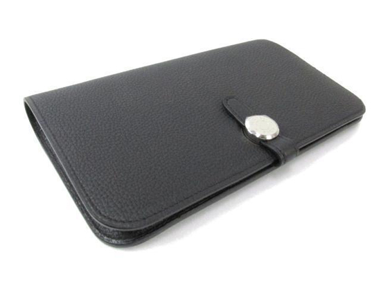 ★HERMES/エルメス★ドゴンGM×２つ折り財布×BLACK★激レア★