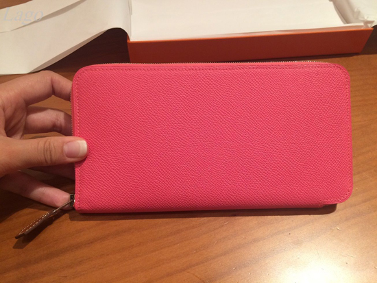 【人気】HERMES♪財布　シルクイン♪人気ピンク♪アザレア♪