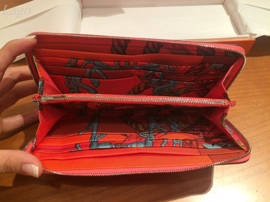 【人気】HERMES♪財布　シルクイン♪人気ピンク♪アザレア♪