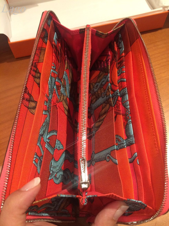 【人気】HERMES♪財布　シルクイン♪人気ピンク♪アザレア♪