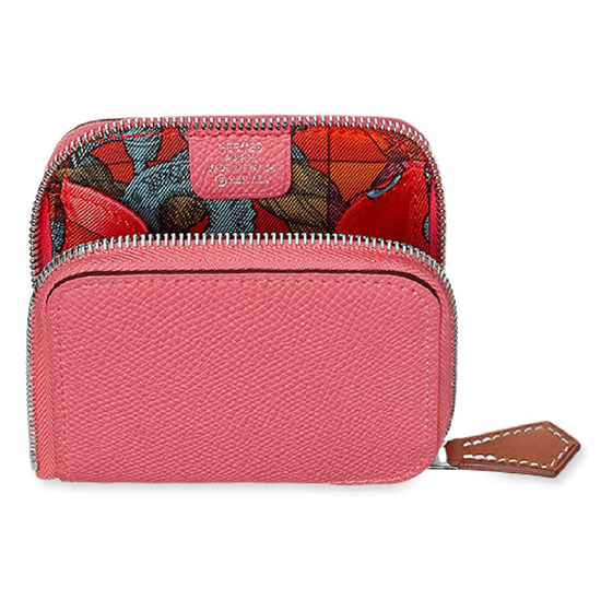 可愛い！ローズアザレ★HERMES シルクイン コインケース