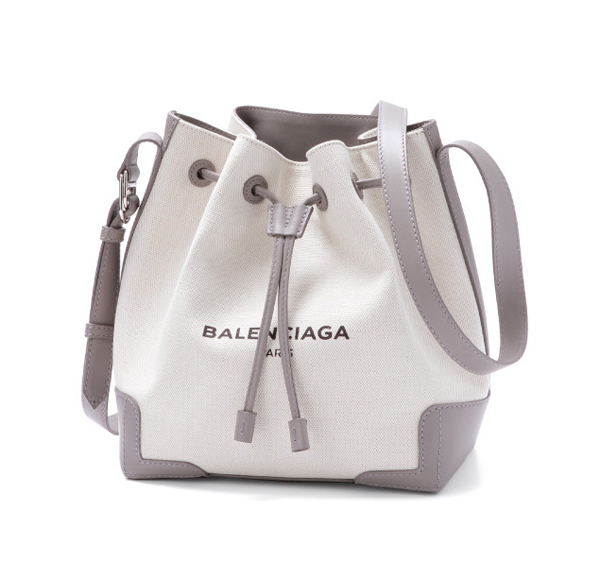 2016新色 BALENCIAGA バレンシアガスーパーコピー バケットバッグ スモール ベージュ/グレー NAVY