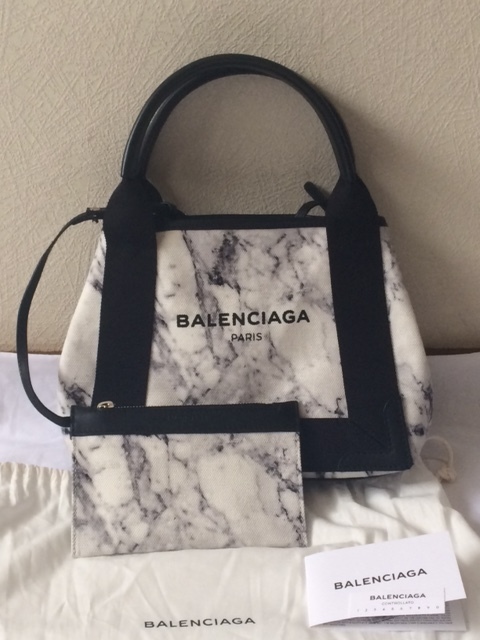 2016新色 BALENCIAGA バレンシアガスーパーコピー キャンバストートXS 人気の マーブル