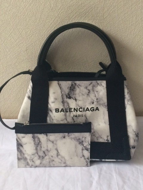 2016新色 BALENCIAGA バレンシアガスーパーコピー キャンバストートXS 人気の マーブル
