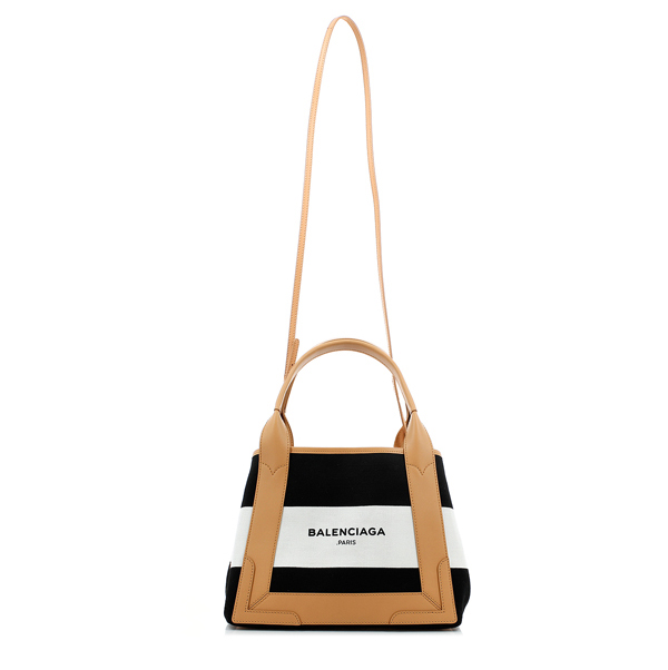 新作バレンシアガスーパーコピー【BALENCIAGA】大人気のXSストライプキャンバストート Black