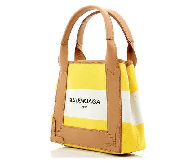 新作バレンシアガスーパーコピー【BALENCIAGA】大人気のXSストライプキャンバストート Yellow