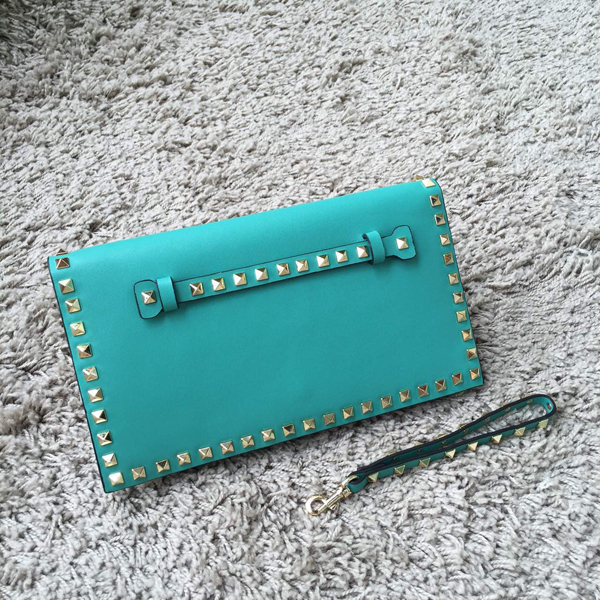 2016AW Valentino ヴァレンティノスーパーコピー Rockstud leather clutch IW10B0399NWB