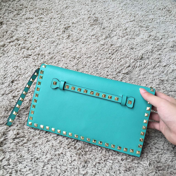 2016AW Valentino ヴァレンティノスーパーコピー Rockstud leather clutch IW10B0399NWB