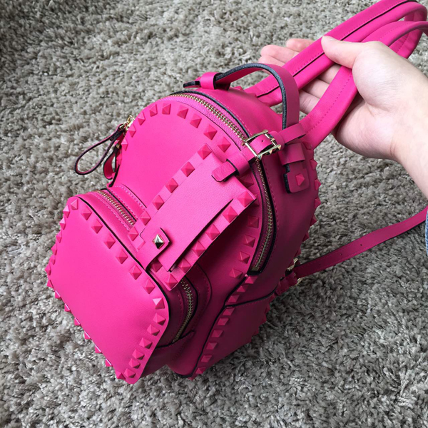 2016新作 Valentino ヴァレンティノスーパーコピー バックパック Rose Red