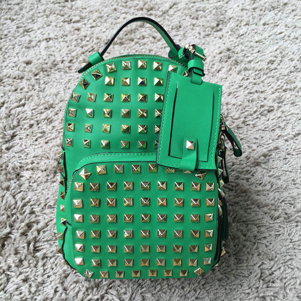 2016AW Valentino ヴァレンティノスーパーコピー★ 人気のロックスタッズバックパック ミニ Green
