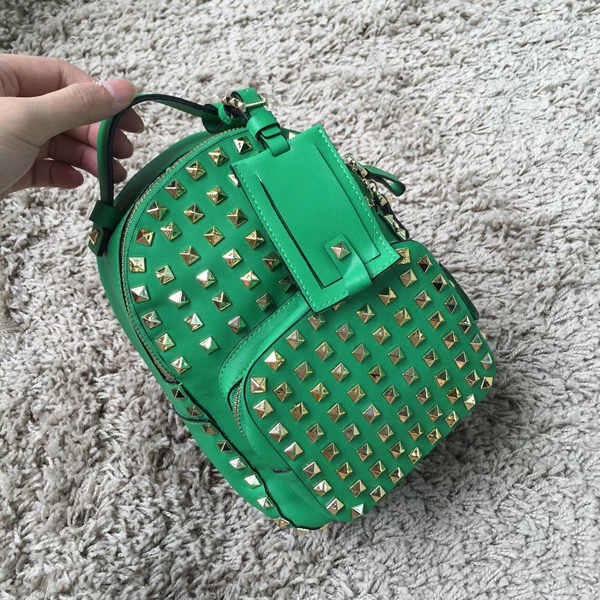 2016AW Valentino ヴァレンティノスーパーコピー★ 人気のロックスタッズバックパック ミニ Green
