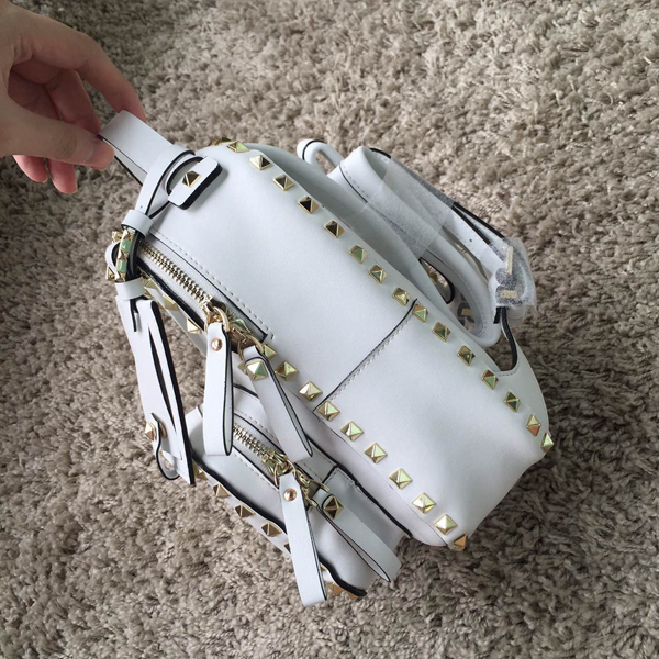 2016AW Valentino ヴァレンティノスーパーコピー★ 人気のロックスタッズバックパック ミニ White