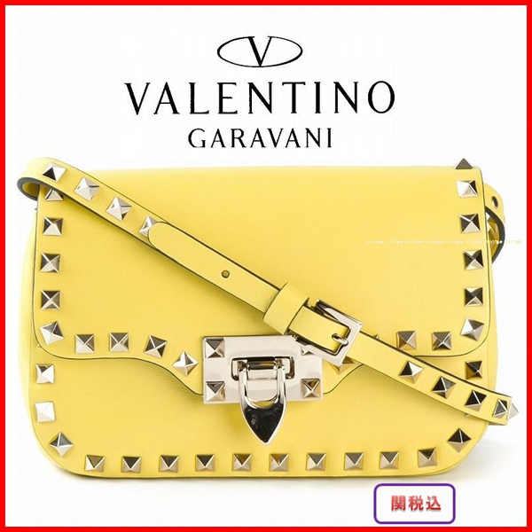 2016新作【Valentino ヴァレンティノスーパーコピー】Rockstudクロスボディ イエロー