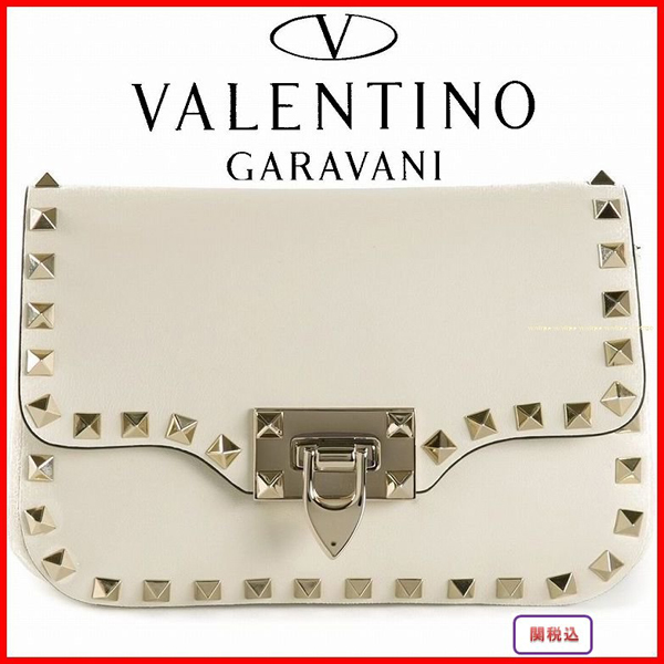 2016新作【Valentino ヴァレンティノスーパーコピー】Rockstudクロスボディ アイボリー