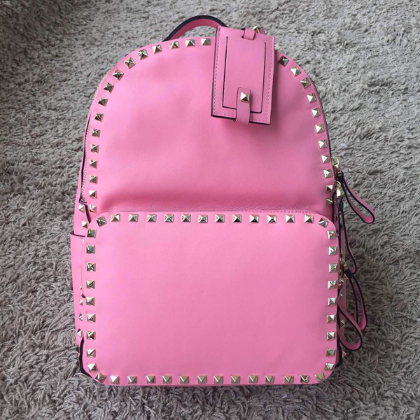 2016AW Valentino ヴァレンティノスーパーコピー ヴァレンティノ ロックスタッズ バックパック ピンク IW9B5399NWB