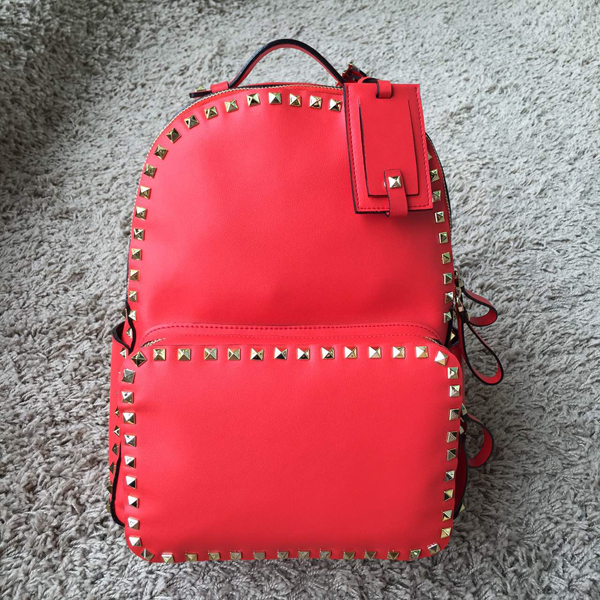 2016SS Valentino ヴァレンティノスーパーコピー ヴァレンティノ ロックスタッズ バックパック Red