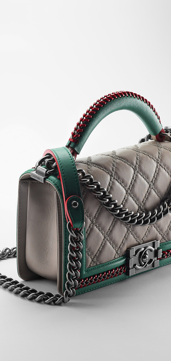 16SS Chanel シャネルスーパーコピーパリ‐ザルツブルグ/ハンドル付きボーイバック【CHANEL】Lt Grey
