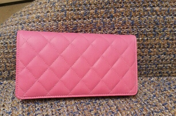 2016春夏新作 Chanel シャネルスーパーコピー 2つ折り長財布　グラデーションピンク