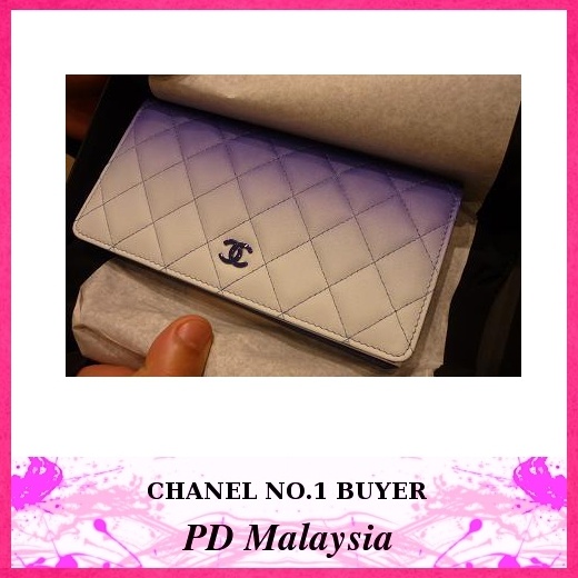 【2016年春夏】Chanel シャネルスーパーコピー グラデーションブルー 2つ折り長財布