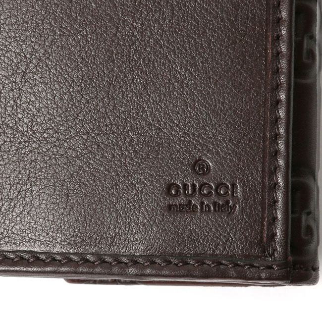 GUCCI グッチ 112715 A0V1G 2019 グッチシマレザー METAL BAR 長財布 チョコレー