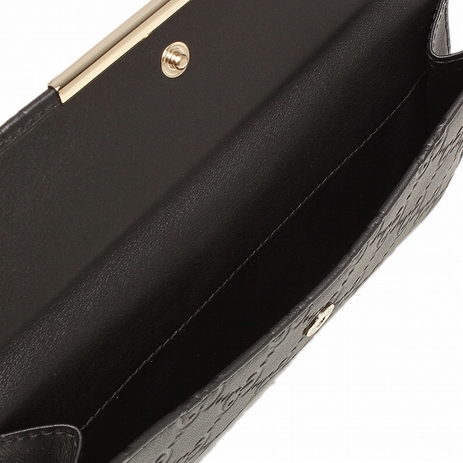 GUCCI グッチ ぐっち 財布 さいふ GUCCISSIMA 112715 A0V1G 1000 グッチシマレザー GUCCISSIMA メタルバー METALBAR 長財布 ブラック
