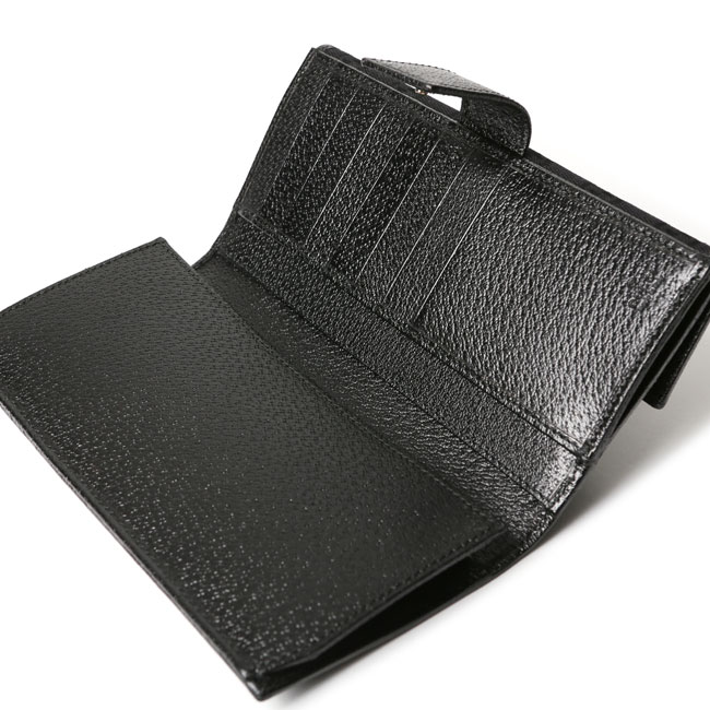 GUCCI グッチ 112715 F40IR 1000 GGキャンバス METAL BAR メタルバー 長財布 ブラック/ブラック