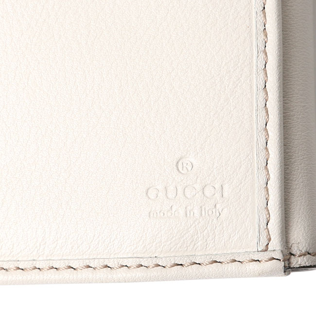 GUCCI グッチ 203550 FFPAG 9761 GGキャンバス×ハ－トメタル HEART 長財布 ベージュ/アイボリー