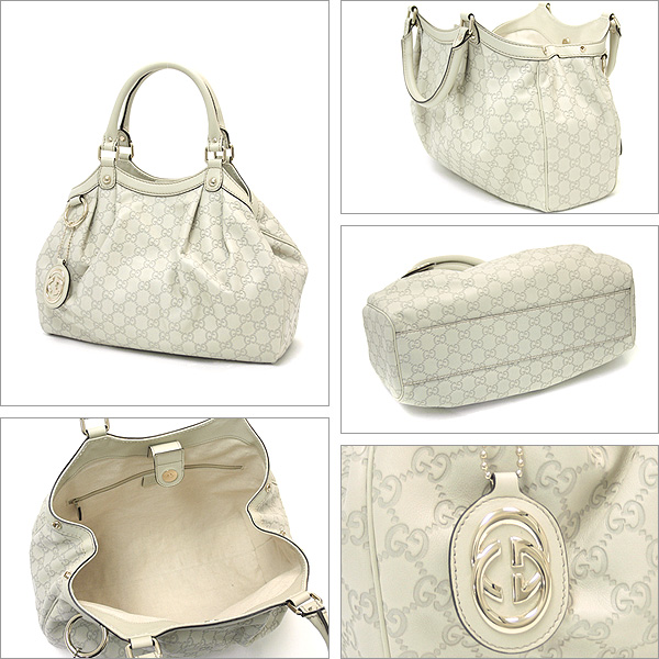 グッチ GUCCI 211944 AA61G 9022 グッチシマ スーキー ミディアム SUKEY MEDIUM ハンドバッグ/トートバッグ オフホワイト