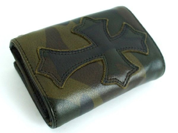 クロムハーツ CHクロス パッチ付 ３フォールド ウォレット カモ Chromehearts 049