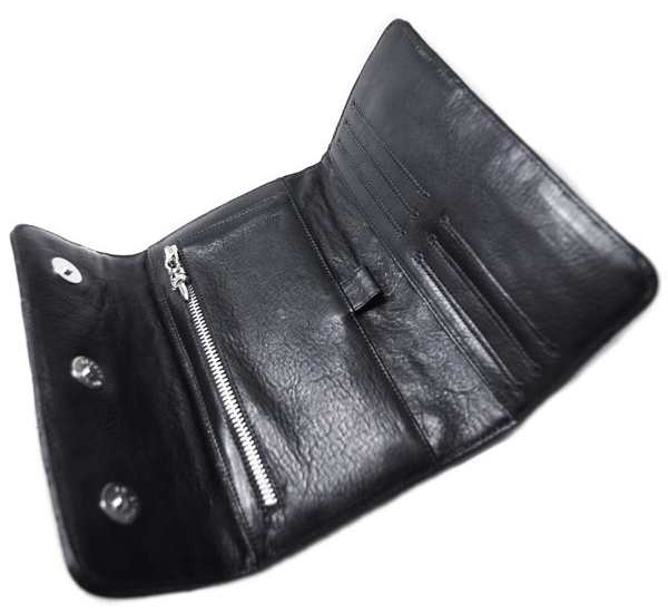 国内発送★クロムハーツ★#4　ウェーブキルティングウォレット Chromehearts51