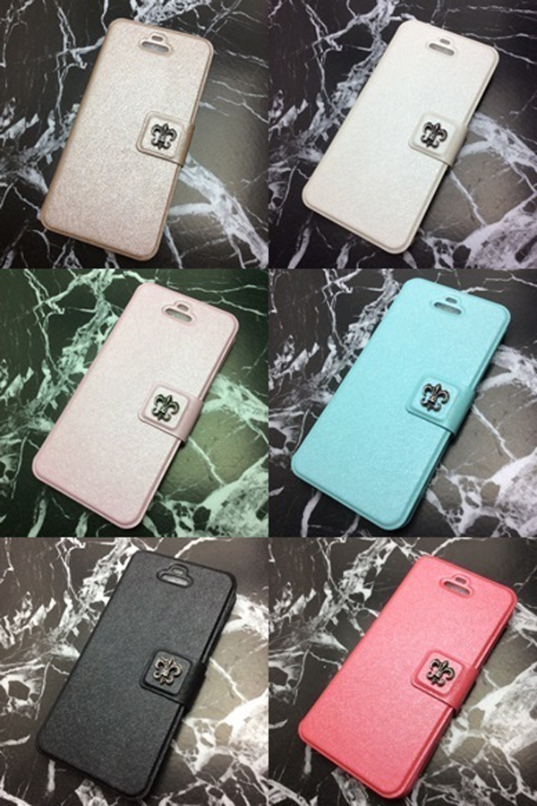 クロムハーツ財布スーパーコピー★iPhones★アンティーク調 百合の紋章 手帳型 シルキーレザー