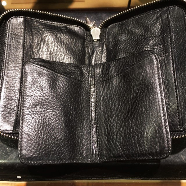 国内発/クロムハーツ財布スーパーコピー/ベビーバンクローバー/ 小銭入れ分離/BLK