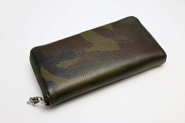 国内未入荷/クロムハーツ財布スーパーコピー 長財布/3クロスパッチ/カモフラ迷彩