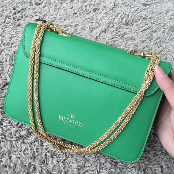 2016AW セレブ愛用者多数☆Valentino ヴァレンティノスーパーコピー☆ Green L'Amour Leather Shoulder Bag