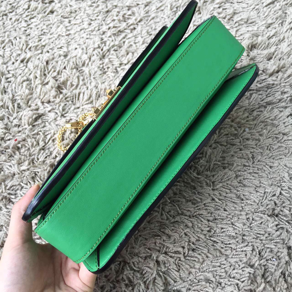 2016AW セレブ愛用者多数☆Valentino ヴァレンティノスーパーコピー☆ Green L'Amour Leather Shoulder Bag