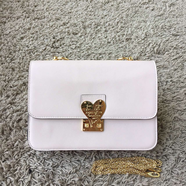 2016AW セレブ愛用者多数☆Valentino ヴァレンティノスーパーコピー☆ White L'Amour Leather Shoulder Bag