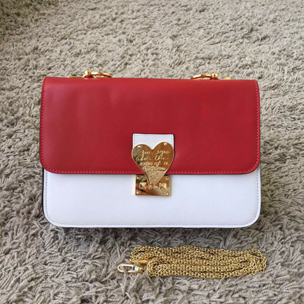 2016新作 セレブ愛用者多数☆Valentino ヴァレンティノスーパーコピー☆ Red/White L'Amour Leather Shoulder Bag