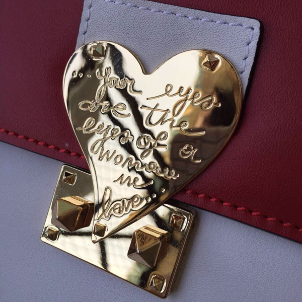 2016新作 セレブ愛用者多数☆Valentino ヴァレンティノスーパーコピー☆ Red/White L'Amour Leather Shoulder Bag