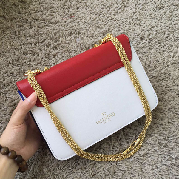 2016新作 セレブ愛用者多数☆Valentino ヴァレンティノスーパーコピー☆ Red/White L'Amour Leather Shoulder Bag