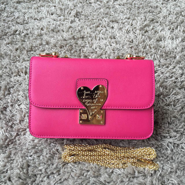 2016AW セレブ愛用者多数☆Valentino ヴァレンティノスーパーコピー☆ Rose Red
 L'Amour Leather Shoulder Bag