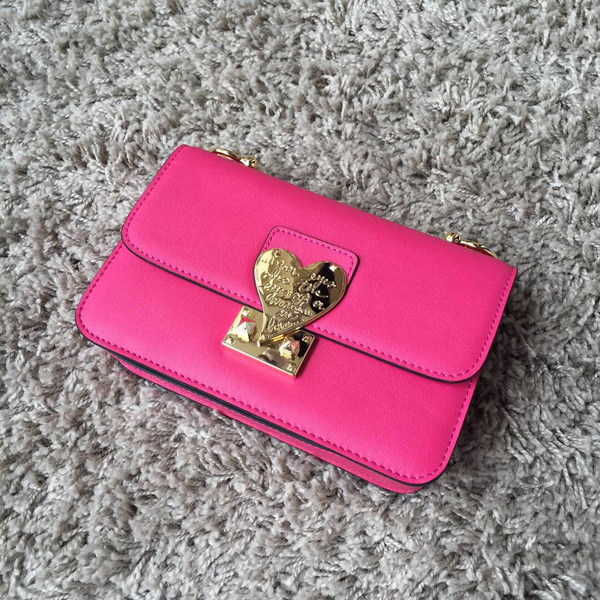 2016AW セレブ愛用者多数☆Valentino ヴァレンティノスーパーコピー☆ Rose Red
 L'Amour Leather Shoulder Bag