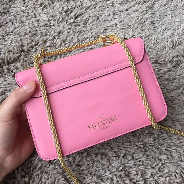 2016AW セレブ愛用者多数☆Valentino ヴァレンティノスーパーコピー☆ Pink L'Amour Leather Shoulder Bag