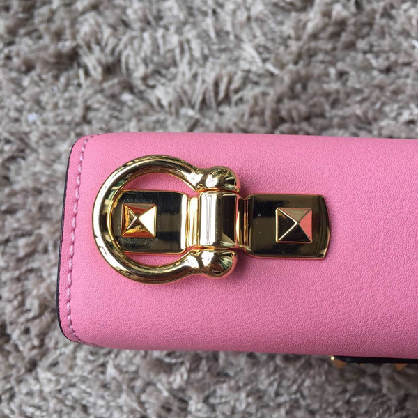 2016AW セレブ愛用者多数☆Valentino ヴァレンティノスーパーコピー☆ Pink L'Amour Leather Shoulder Bag