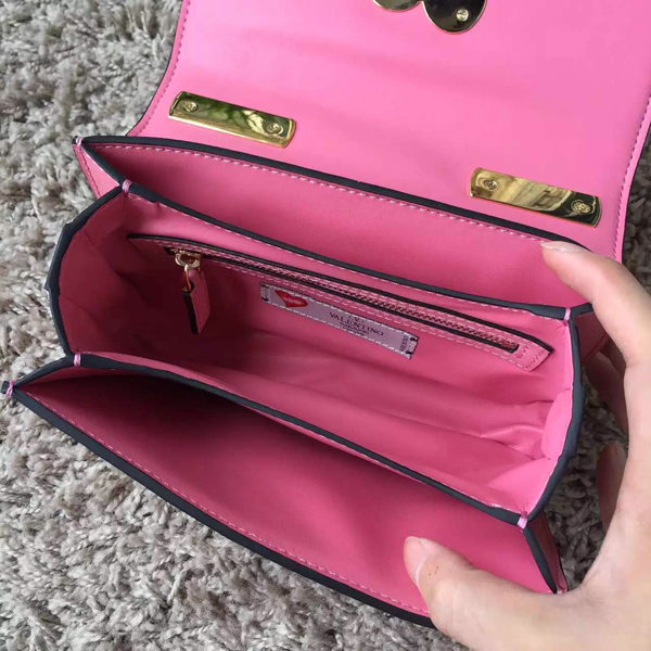 2016AW セレブ愛用者多数☆Valentino ヴァレンティノスーパーコピー☆ Pink L'Amour Leather Shoulder Bag
