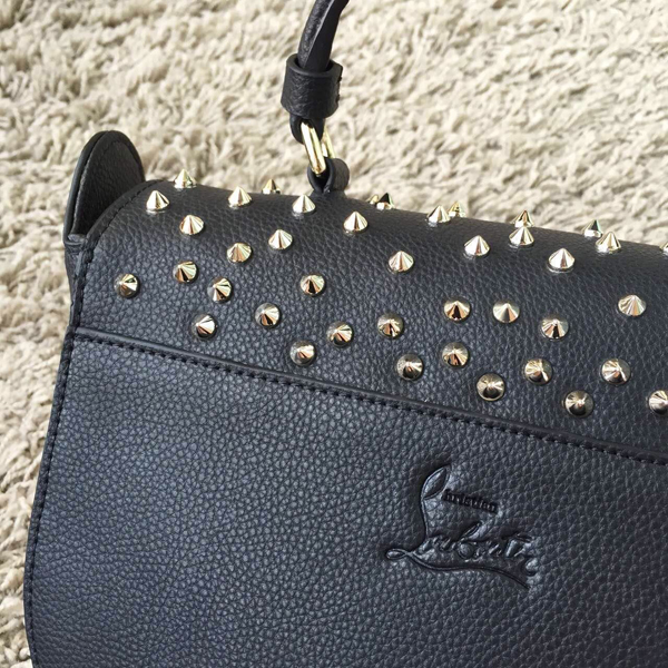 2016新作 Christian Louboutin クリスチャン ルブタンコピーたエレガントキュート Panettone Degradeスパイクバッグ Black