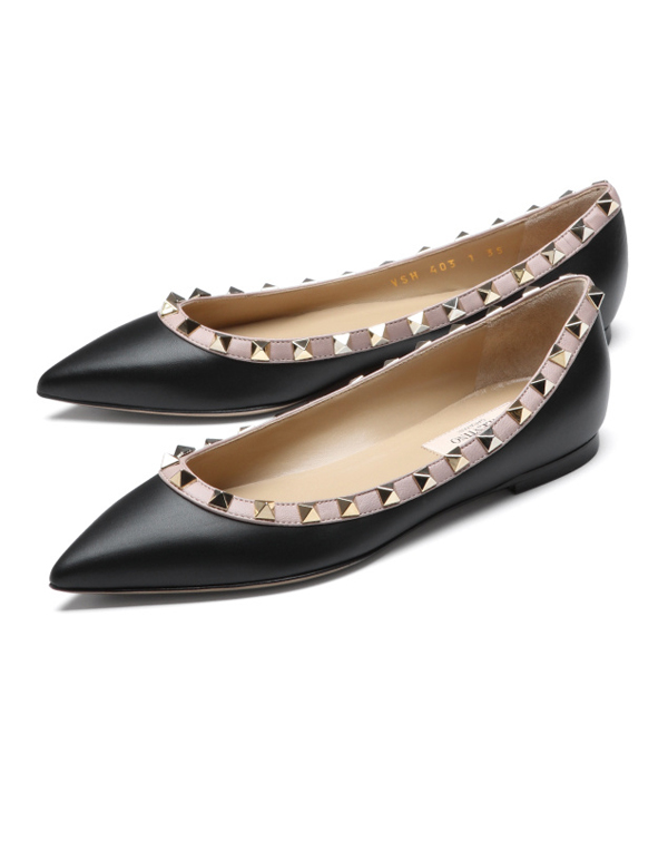 2016AW Valentino ヴァレンティノスーパーコピー ポインテッドトゥ バレエシューズ