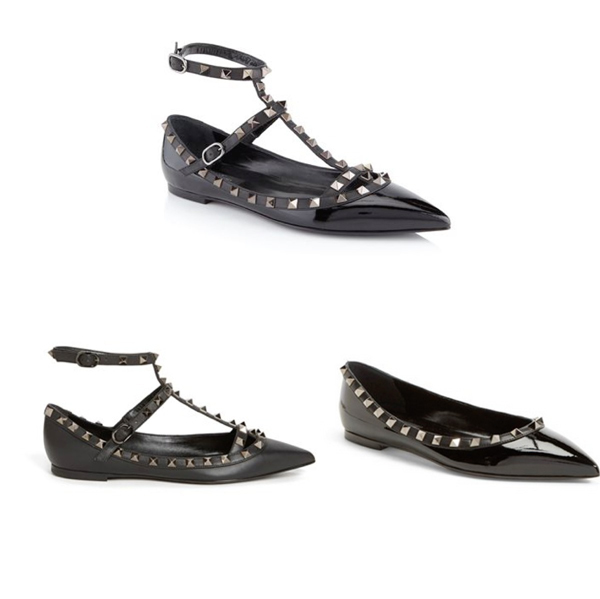 2016新作 Valentino ヴァレンティノスーパーコピー ロックスタッズ バレリーナ フラット