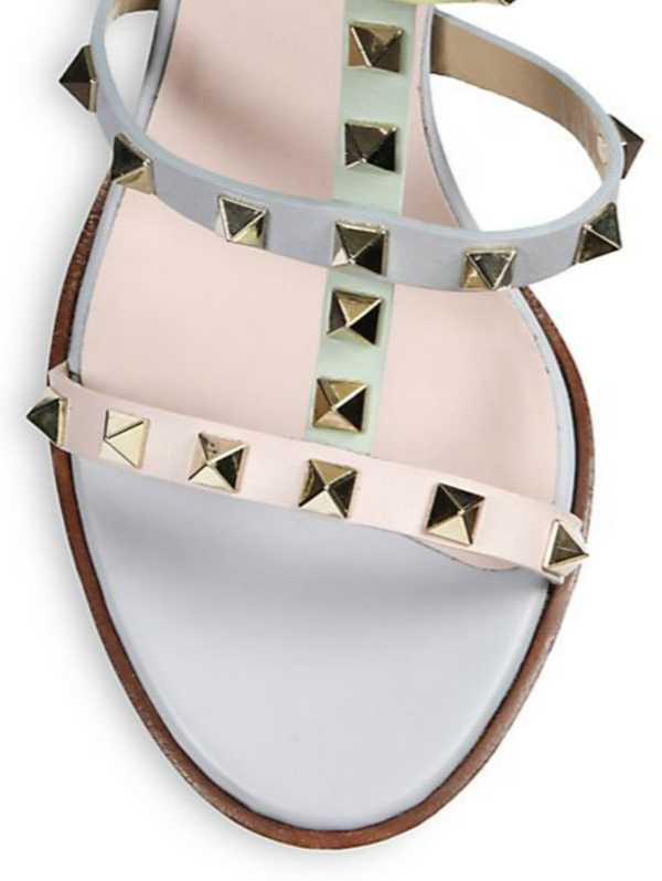 大人気！！2016新作Valentino ヴァレンティノスーパーコピー Rockstud Watercolor Colorblock Sandals