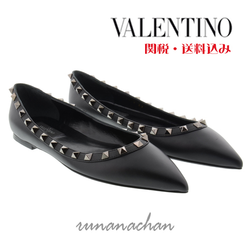 2016AW Valentino ヴァレンティノスーパーコピー★ROCKSTUD フラットシューズ★