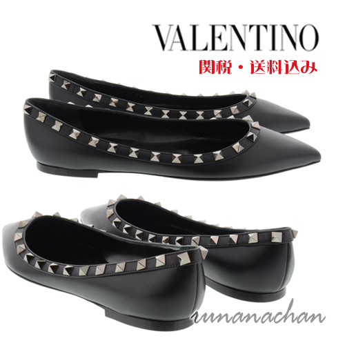 2016AW Valentino ヴァレンティノスーパーコピー★ROCKSTUD フラットシューズ★